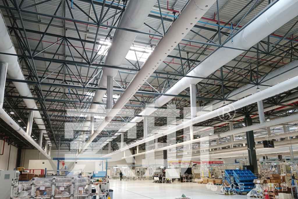 绝热索斯风管利用在工业厂房
